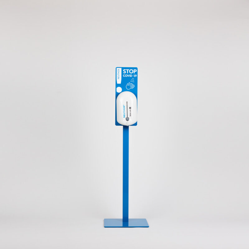 Hånddispenser 1 L hvid inkl. blå børne gulvstander