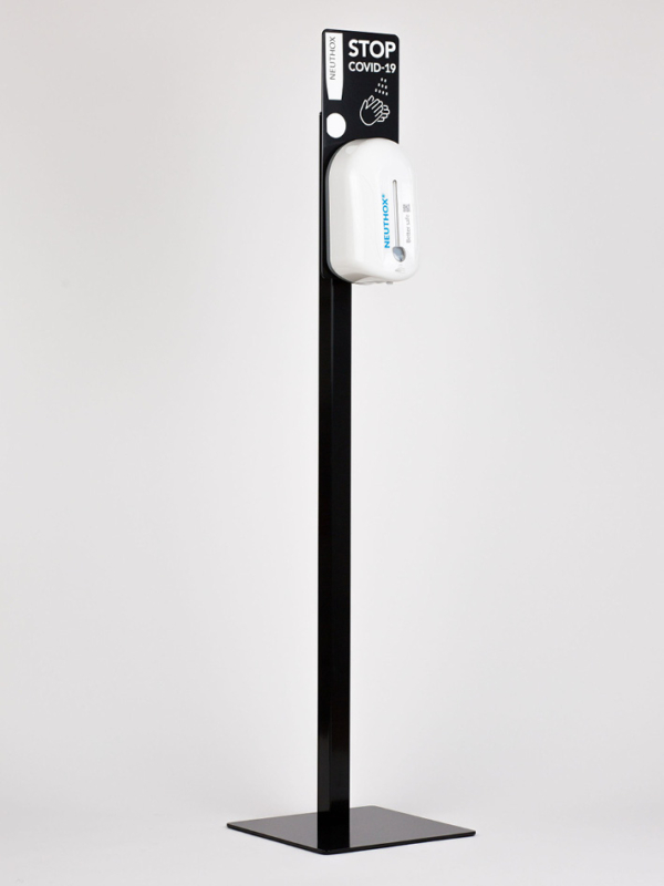 Hvid hånddispenser 1 L inkl. sort gulvstander - Image 2